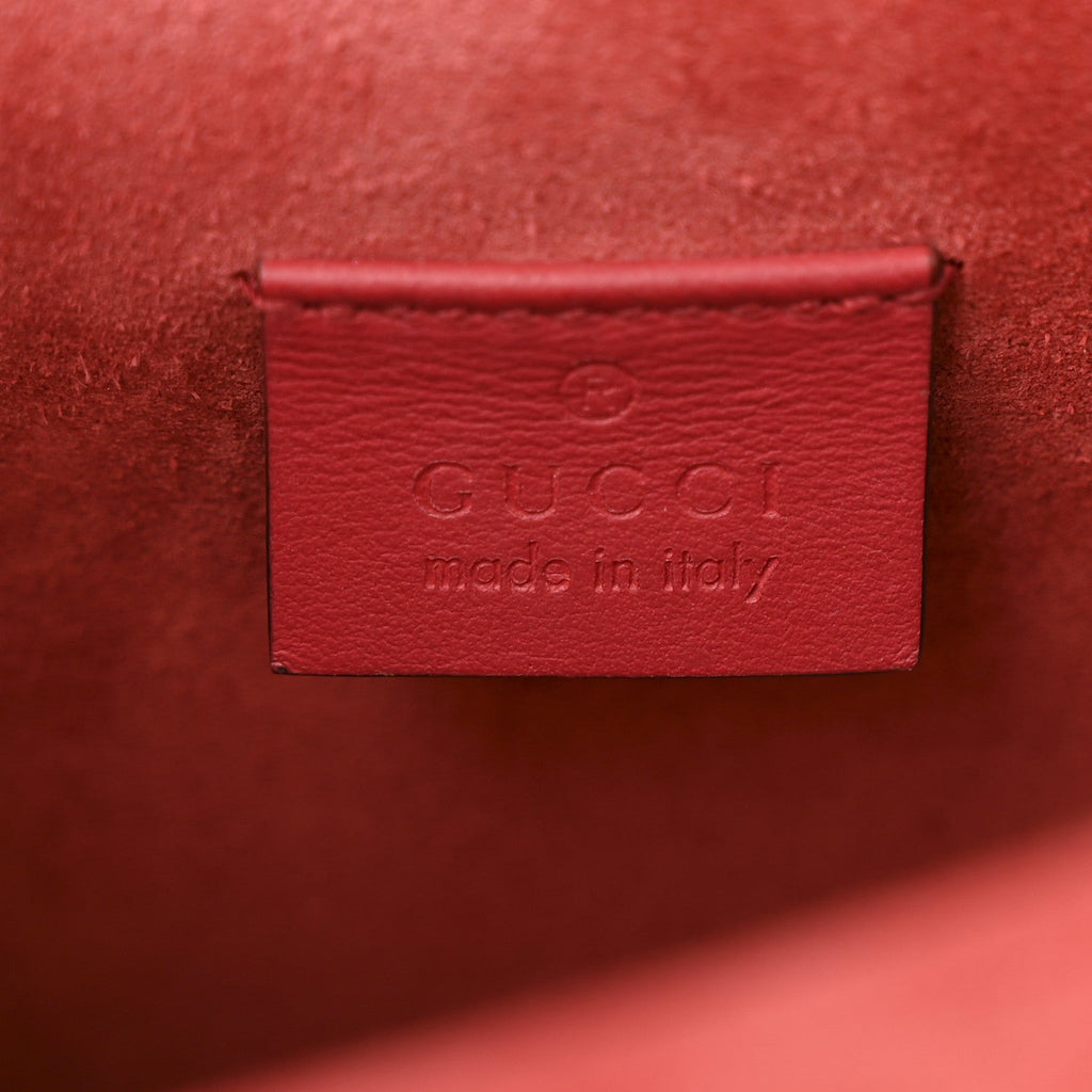 Gucci GG Supreme Monogram Mini Dionysus Shoulder Bag Hibiscus Red