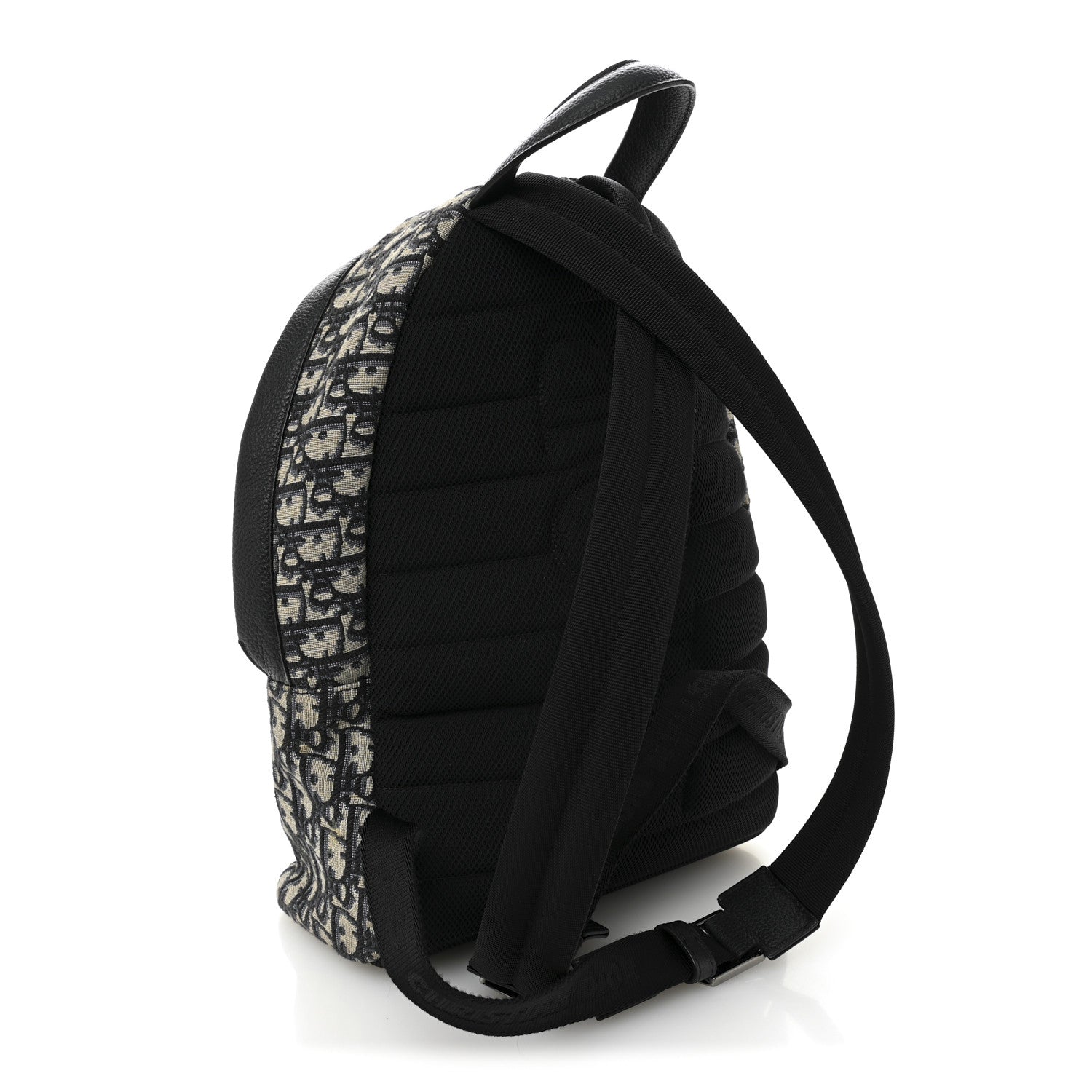Christian Dior Oblique Calfskin Rider Kid's Backpack Beige Black