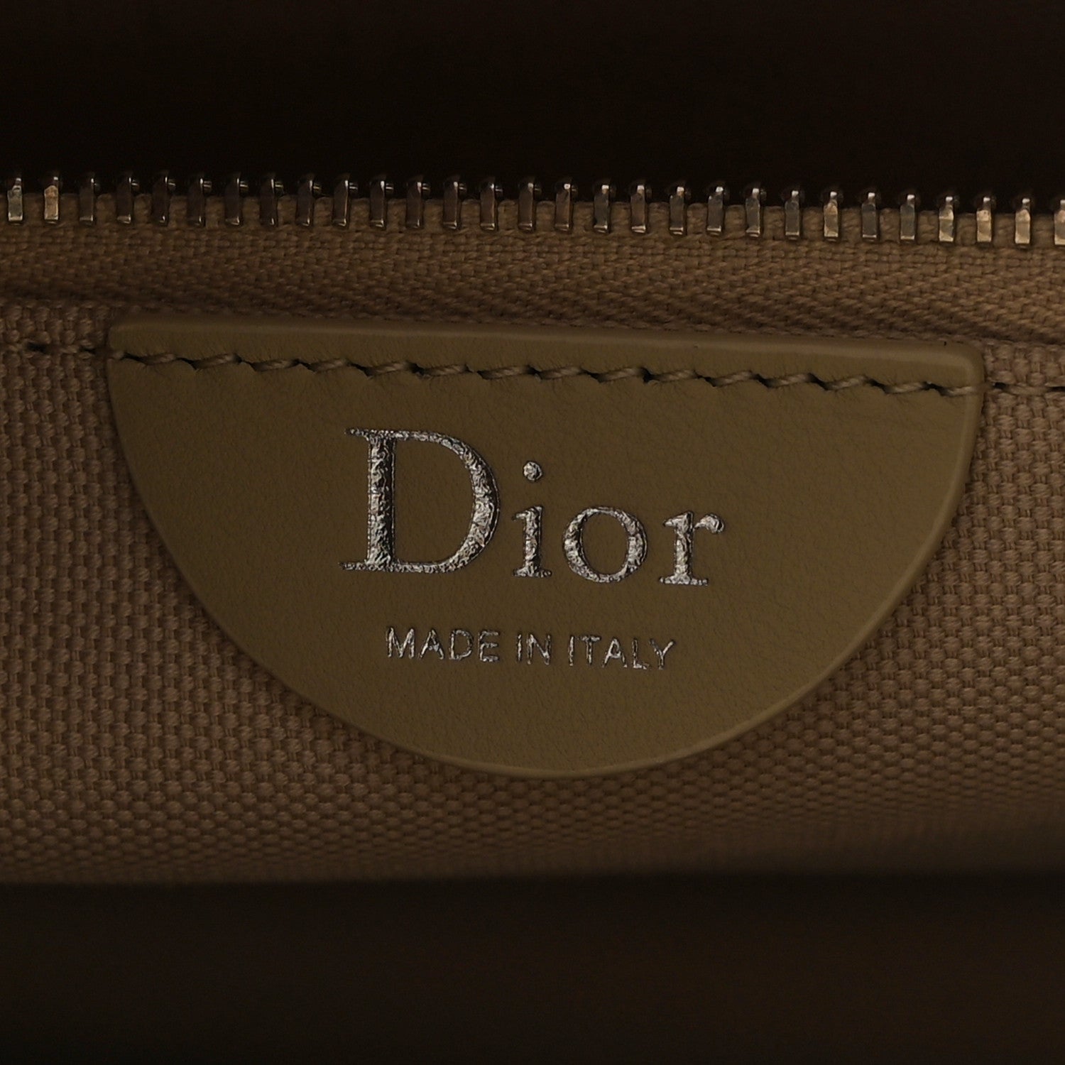 Christian Dior Canvas Embroidered Medium Book Tote With Strap Beige Pink Black