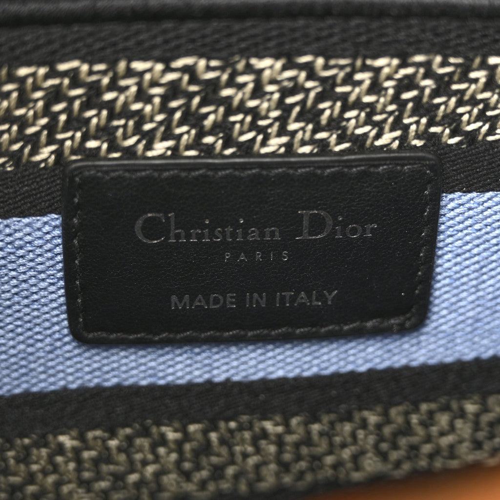 Christian Dior Canvas Pixel Zodiac Embroidered Medium Lady D-Lite Nero Multicolor