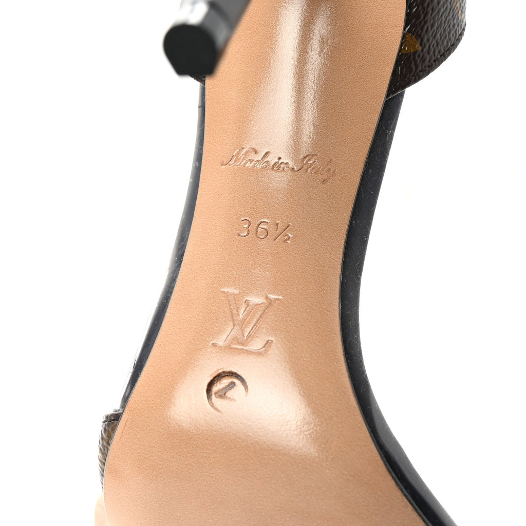 Louis Vuitton Monogram PVC Call Back Pumps 36.5 Black