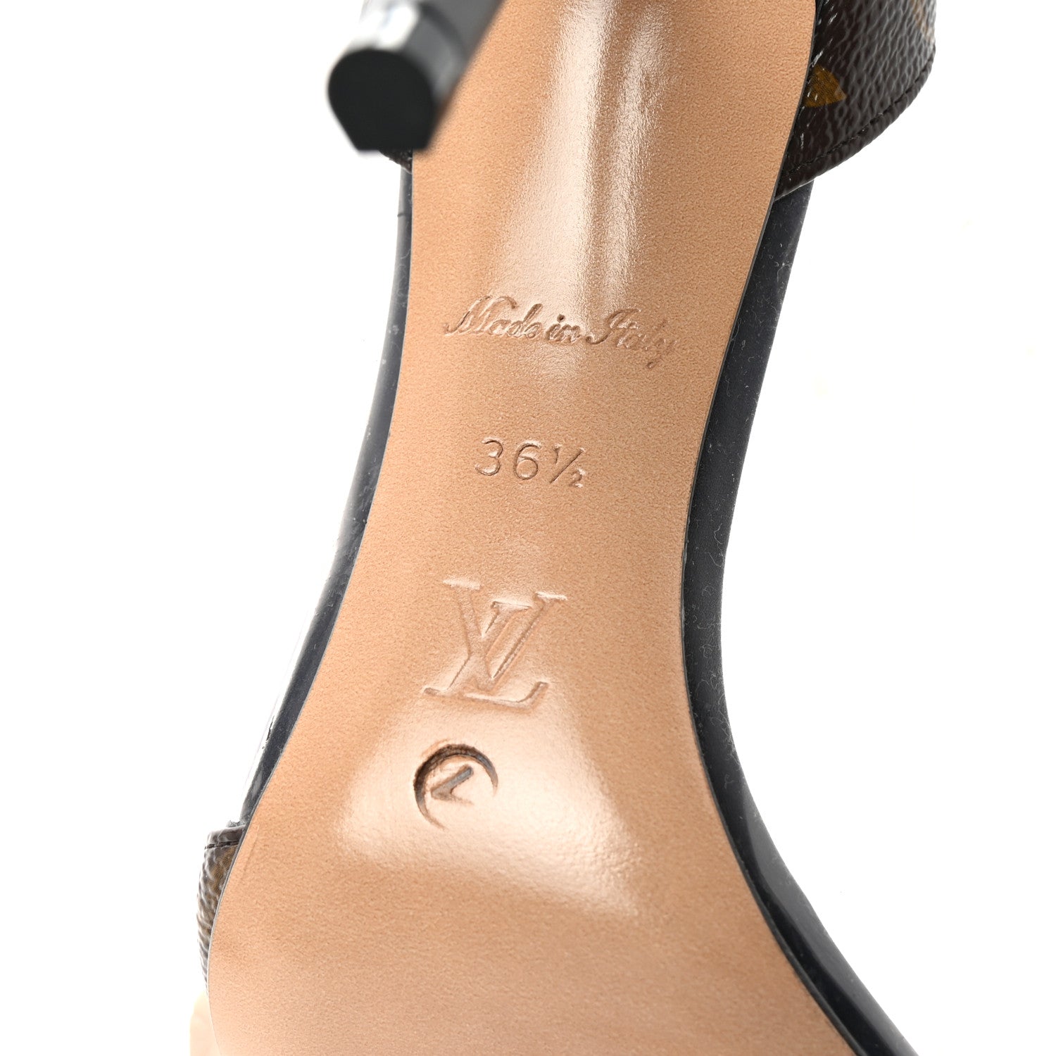 Louis Vuitton Monogram PVC Call Back Pumps 36.5 Black