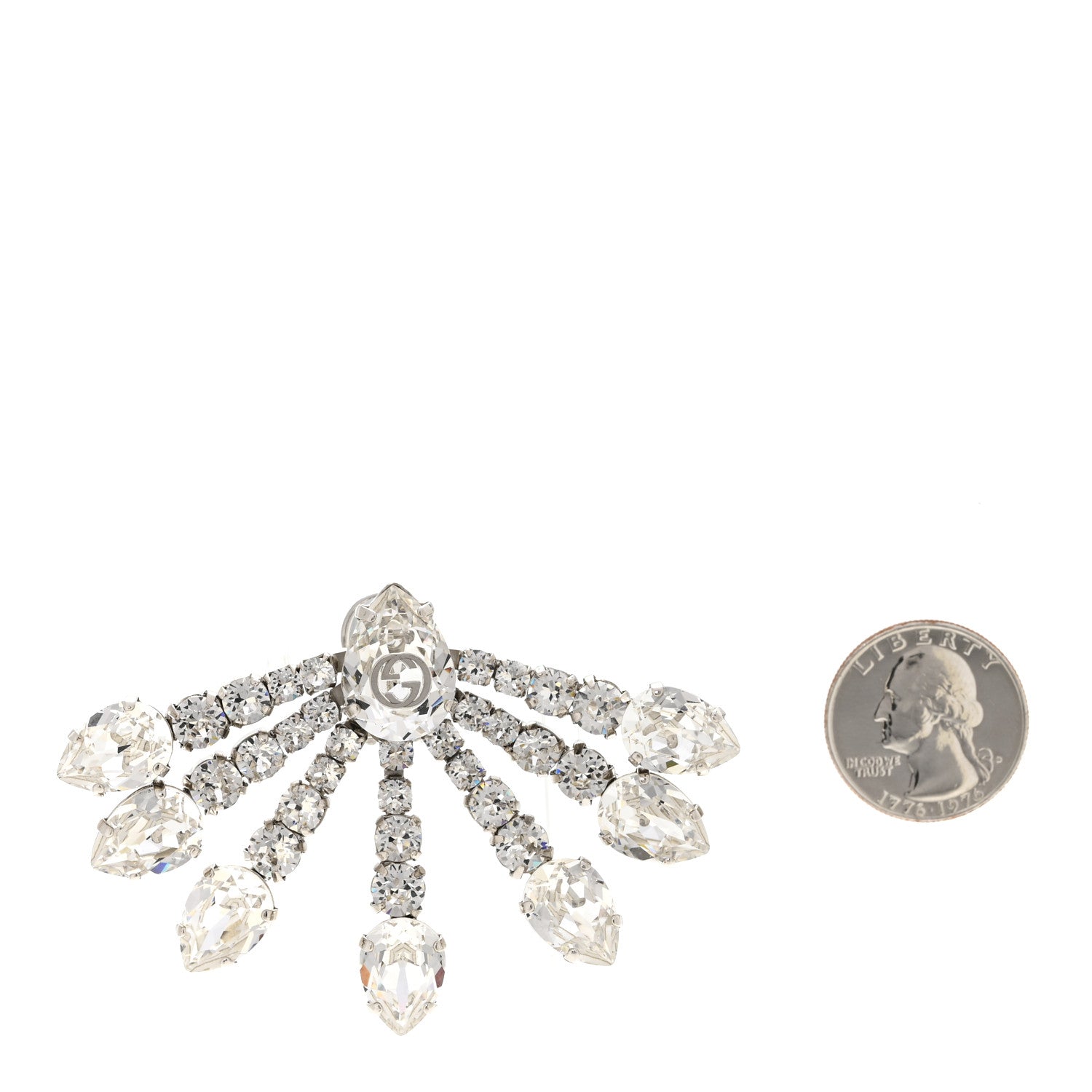 Gucci Crystal Single Earring Silver