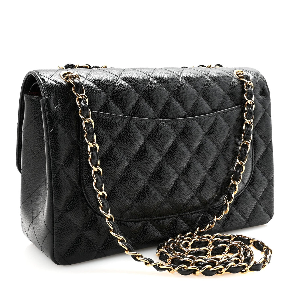 Chanel Caviar Quilted Jumbo Double Flap Black