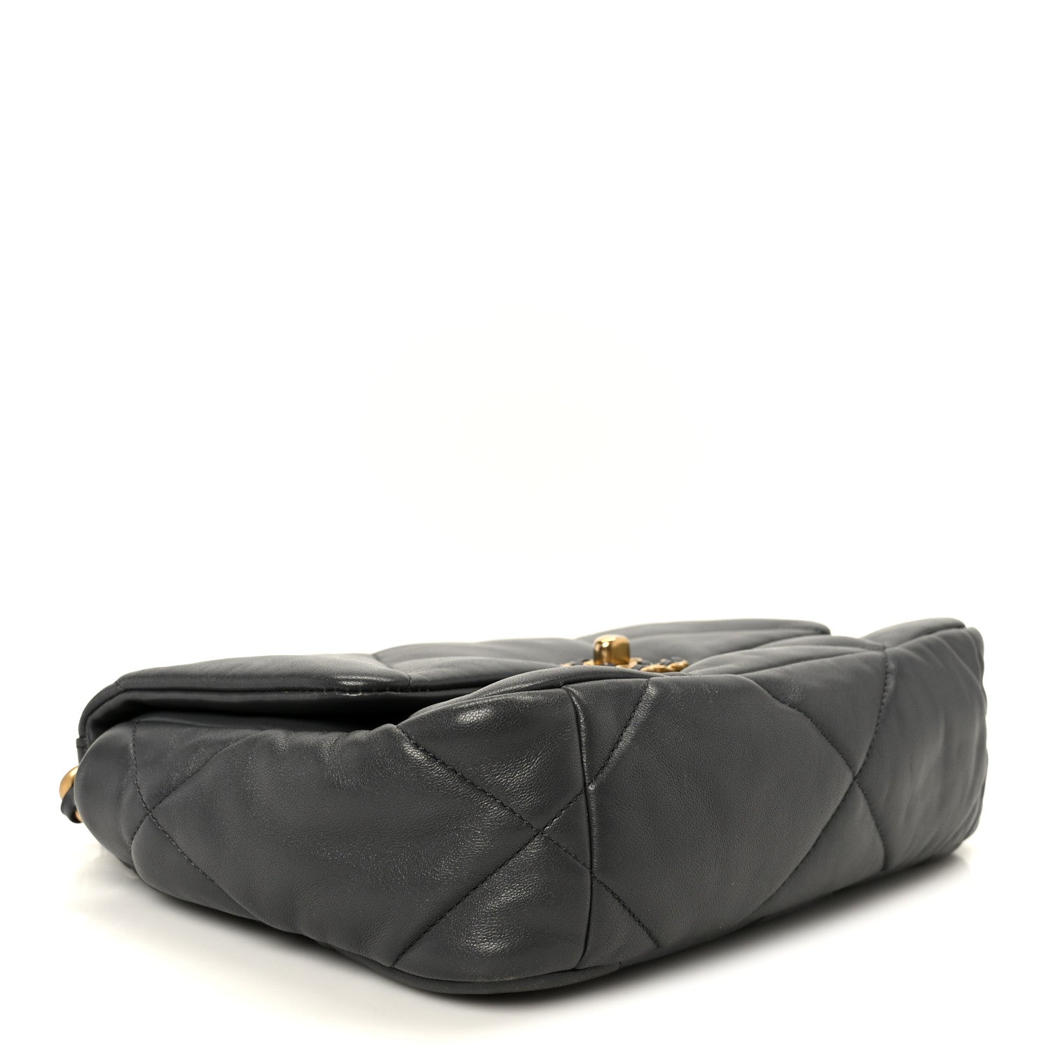 Chanel Lambskin Quilted Medium Chanel 19 Flap Dark Grey
