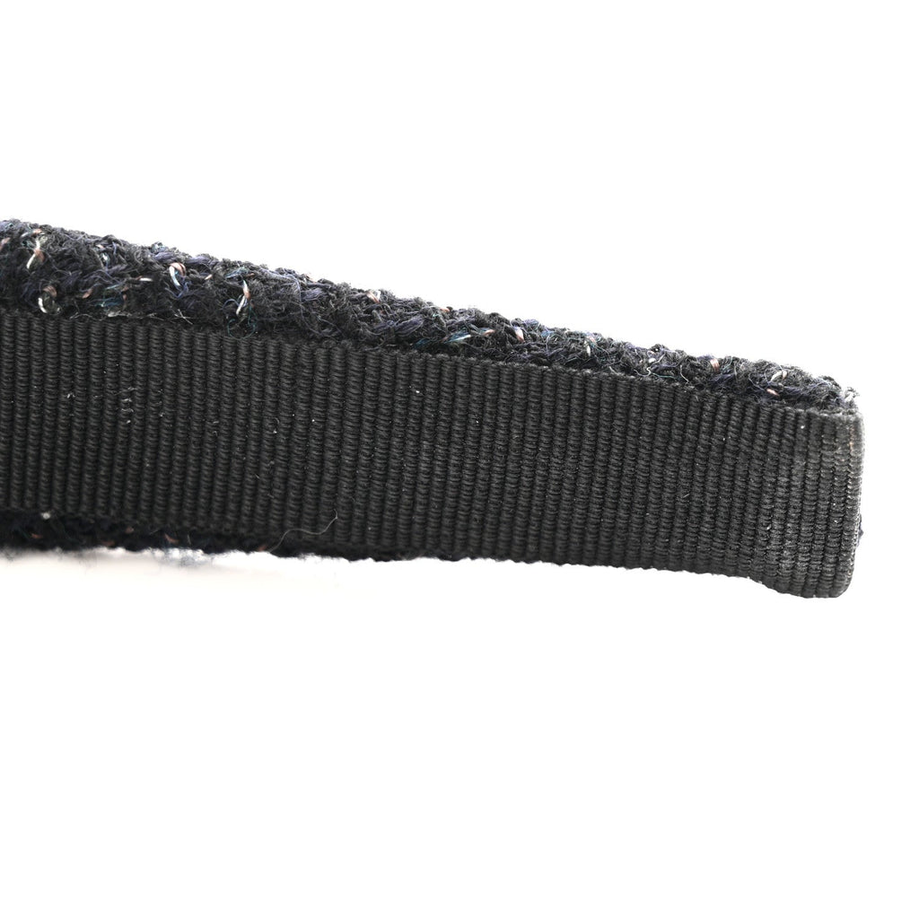 Chanel Tweed Chain Headband Black