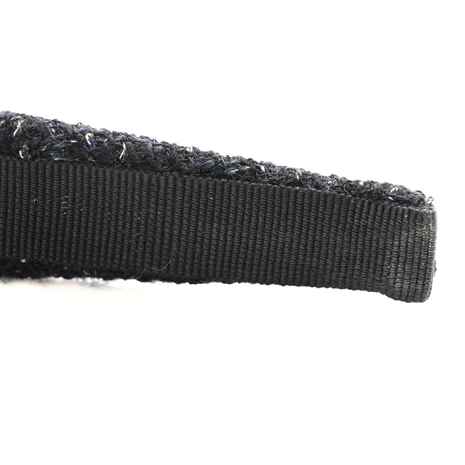 Chanel Tweed Chain Headband Black