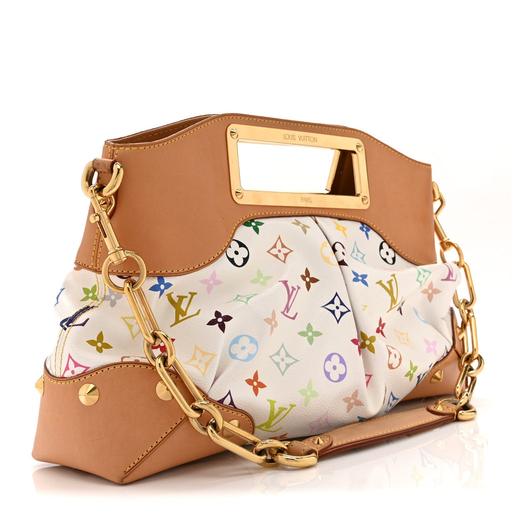 Louis Vuitton Monogram Multicolor Judy MM White
