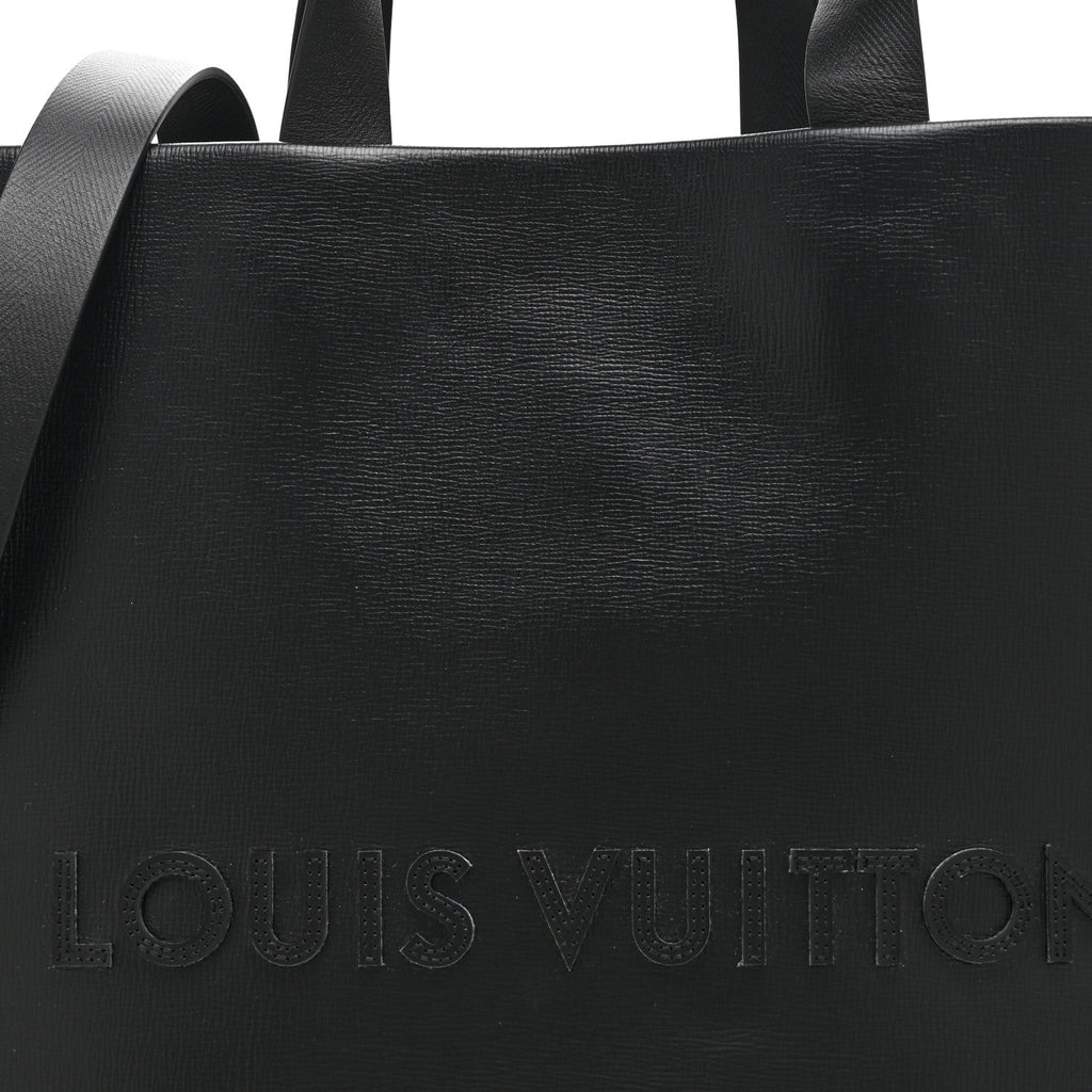 Louis Vuitton Calfskin Shopper Tote MM Black