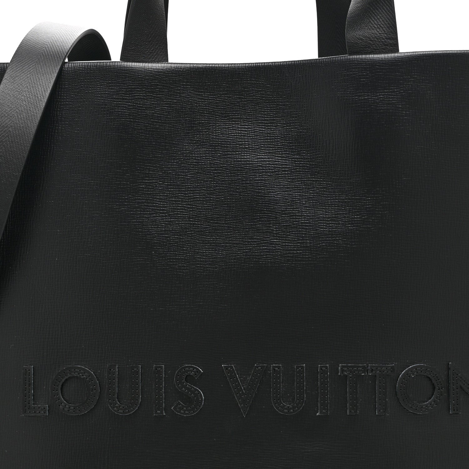 Louis Vuitton Calfskin Shopper Tote MM Black