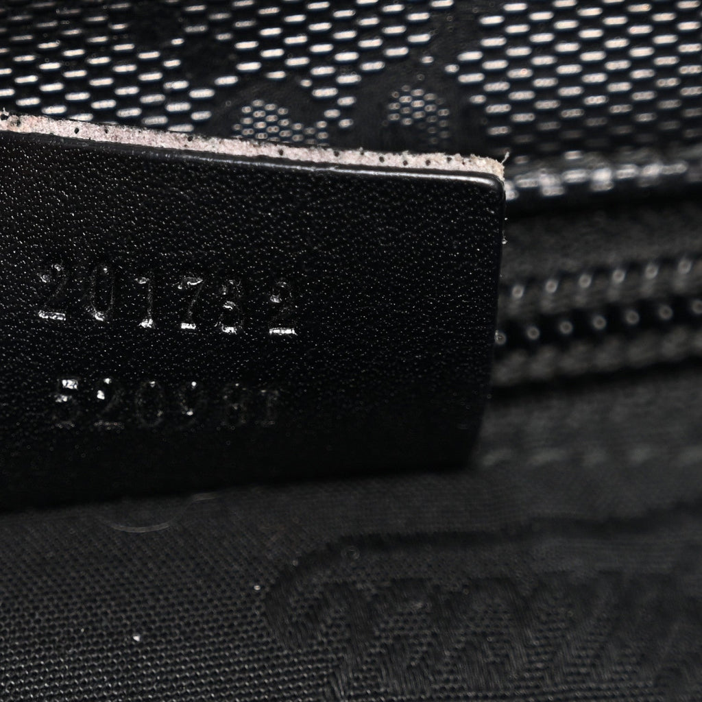 Gucci Imprime Monogram Medium Double Buckle Flap Messenger Bag Black