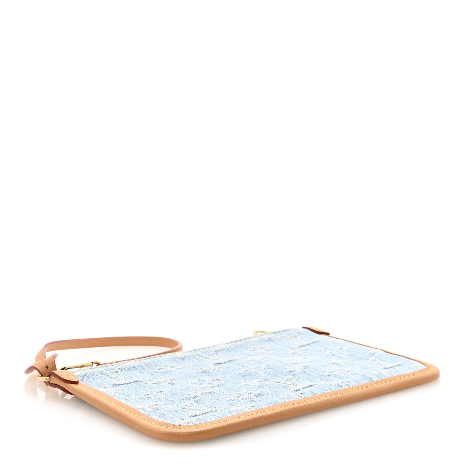 Louis Vuitton Monogram Denim CarryAll PM Pochette Sky Blue