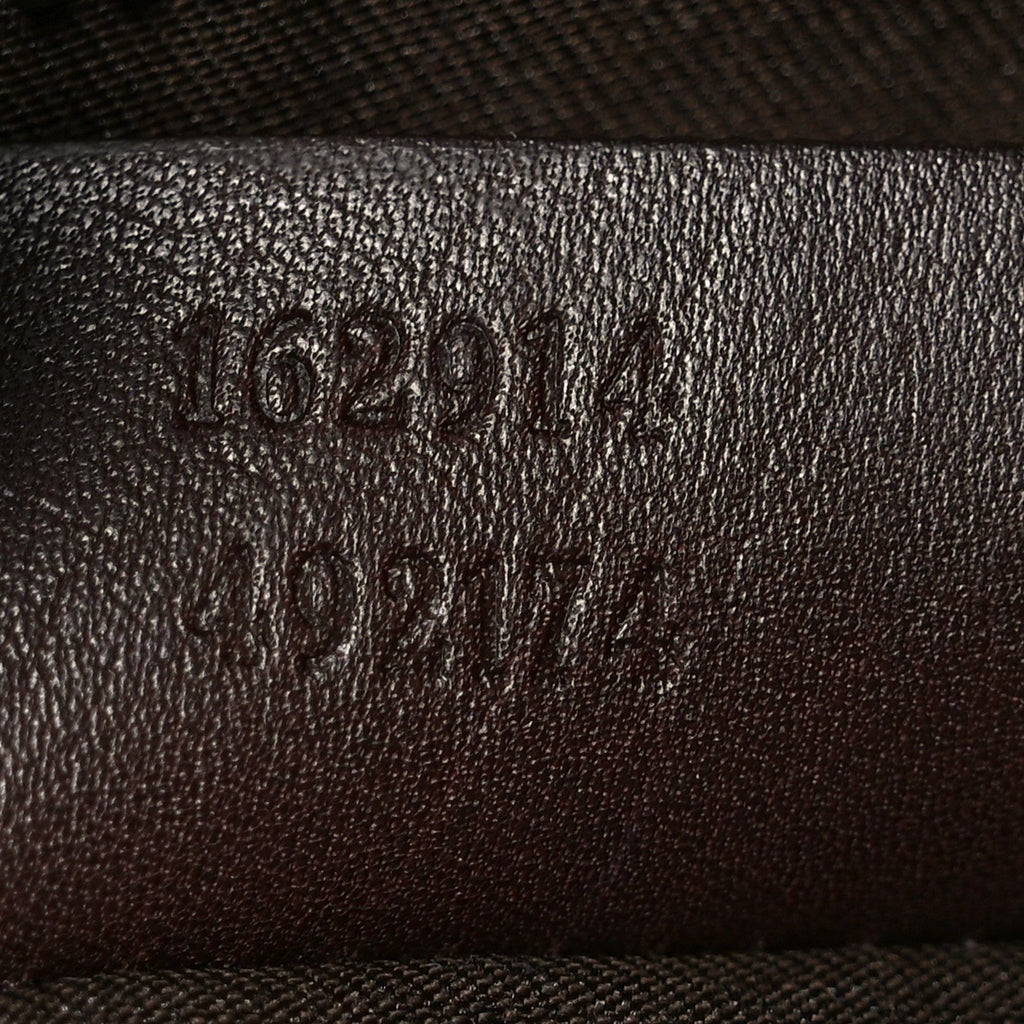 Gucci Guccissima Flat Messenger Bag Brown Dark Brown