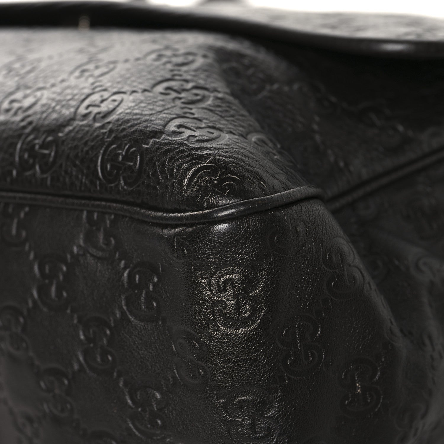 Gucci Guccissima Medium Flap Messenger Bag Chocolate