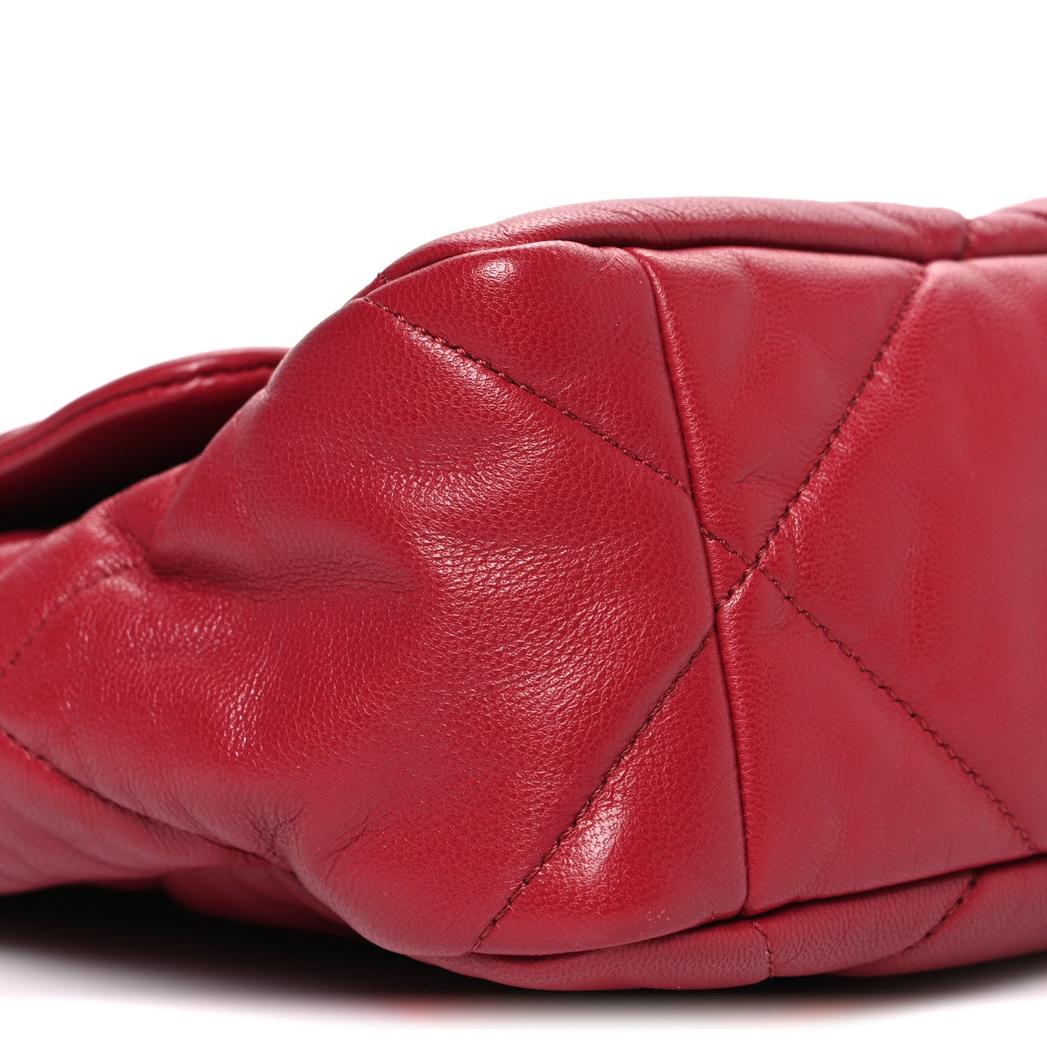 Chanel Lambskin Quilted Large Chanel 19 Flap Red