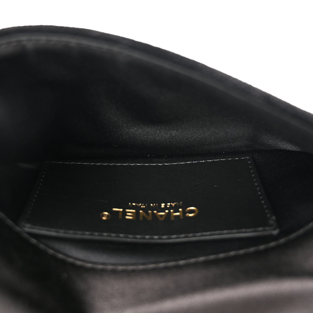 Chanel Velvet Flap Pouch Black