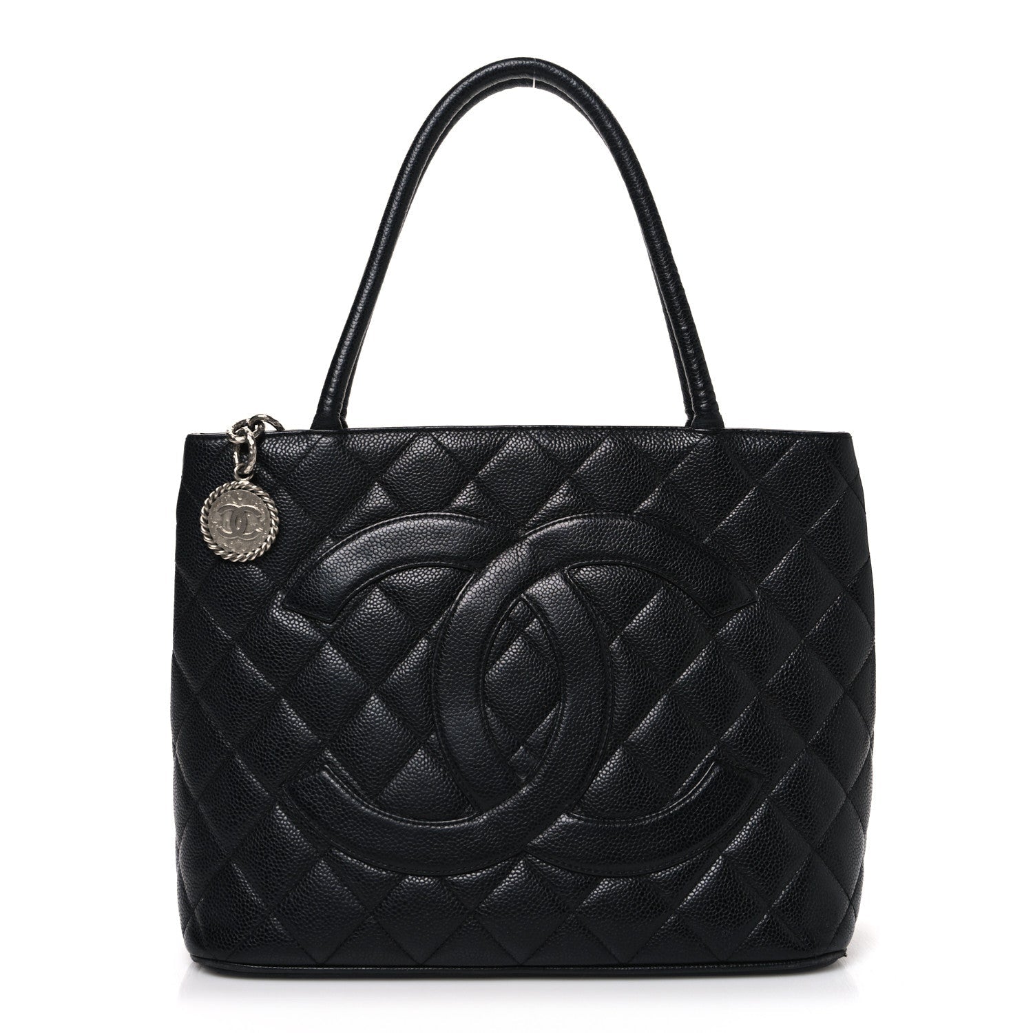 Chanel Caviar Quilted Medallion Tote Black