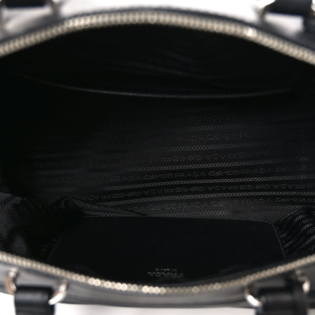 Prada Nylon Saffiano Top Handle Bag Black