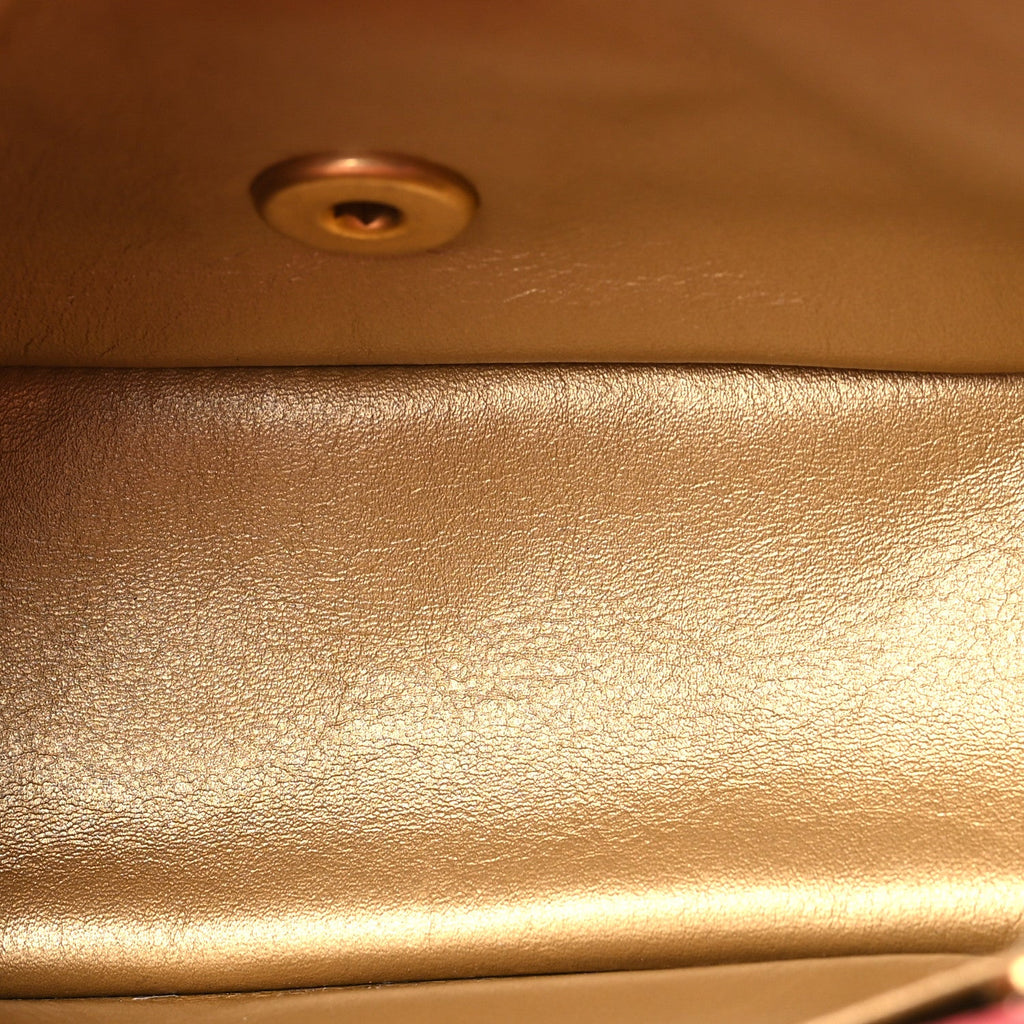Chanel Lambskin Quilted Mini Pearl Crush Flap Pink