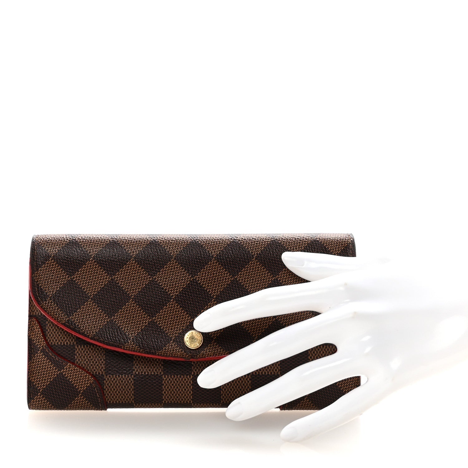 Louis Vuitton Damier Ebene Caissa Wallet Cherry