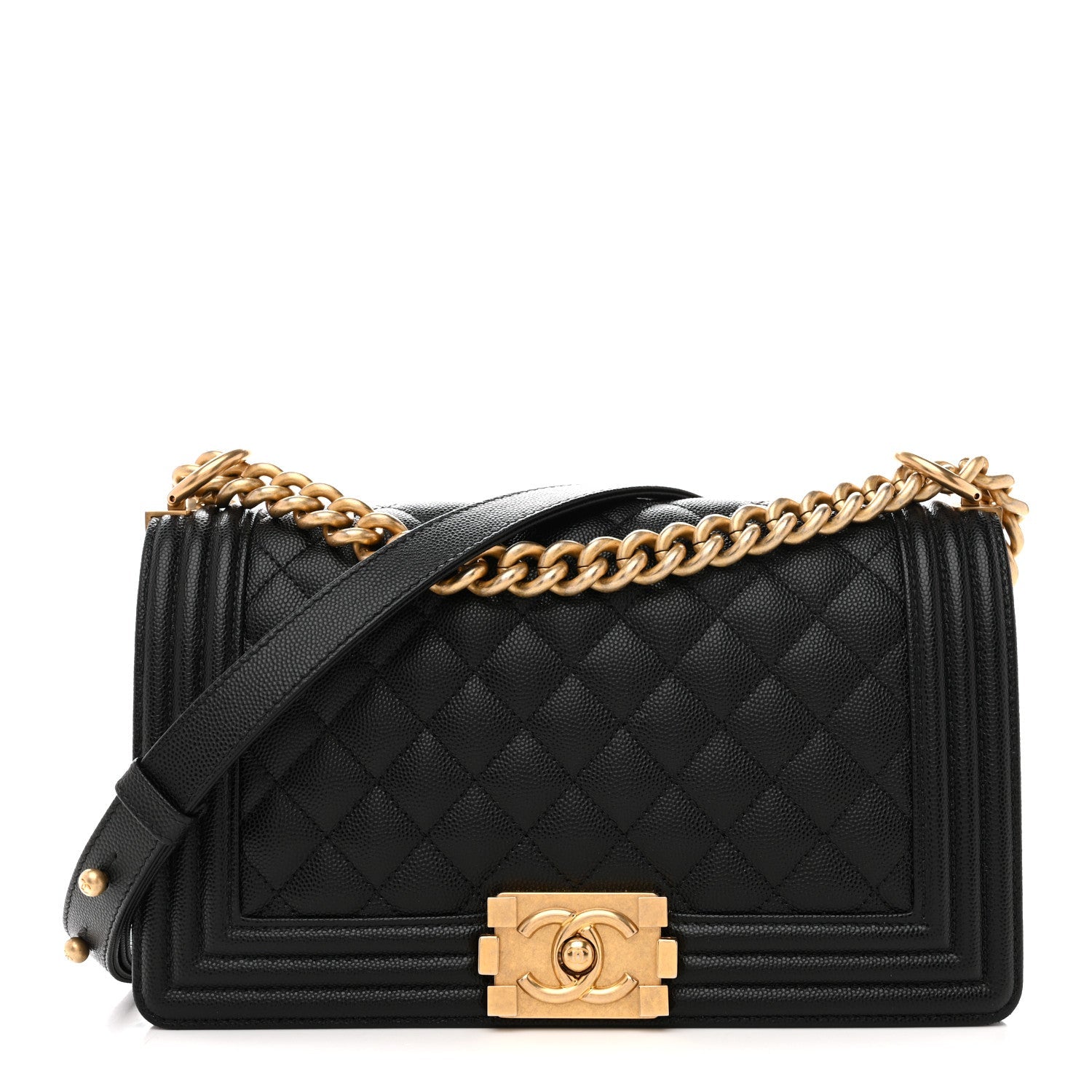Chanel Caviar Quilted Medium Boy Flap Black