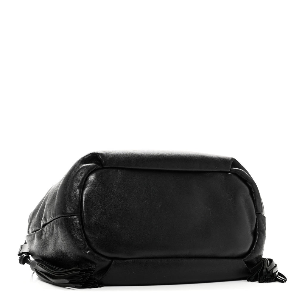 Prada Nappa Drawstring Tote Black