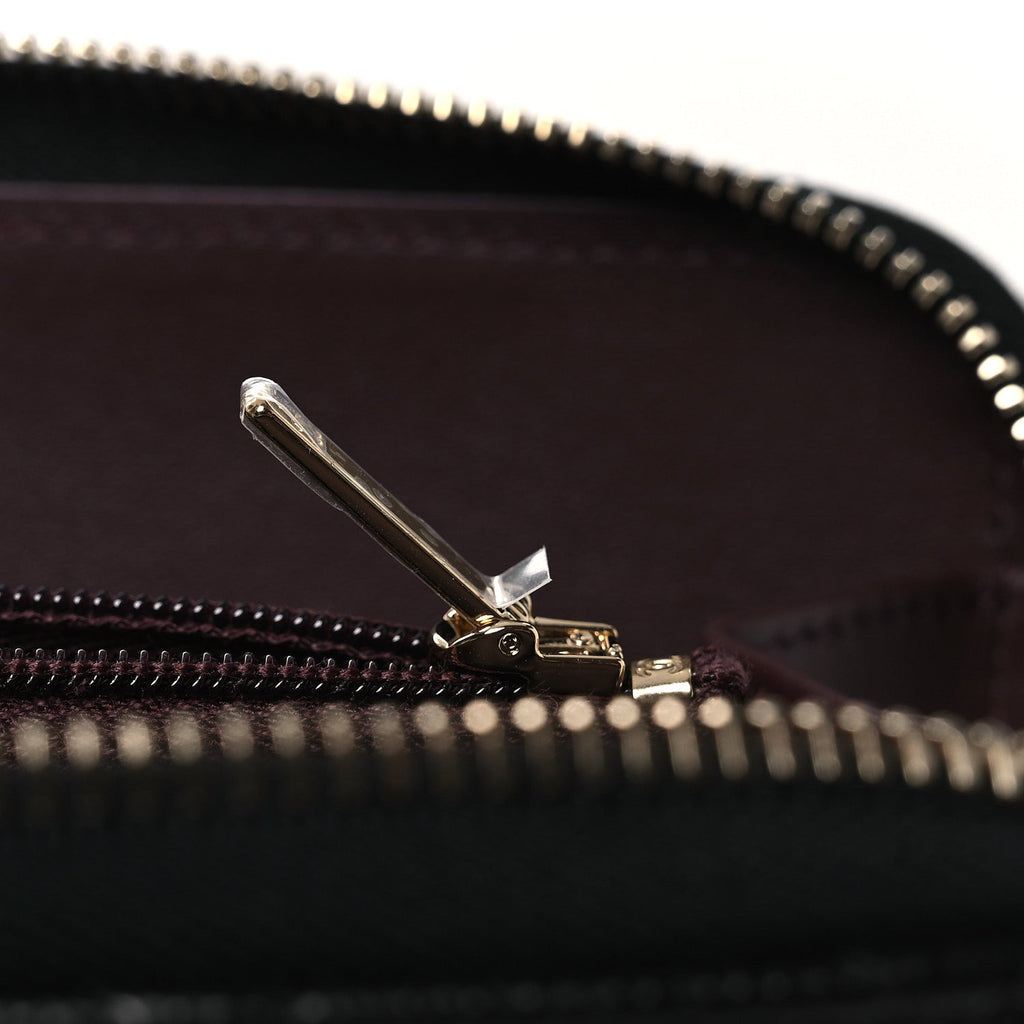 Caviar Quilted Zipped Travel Pouch Black