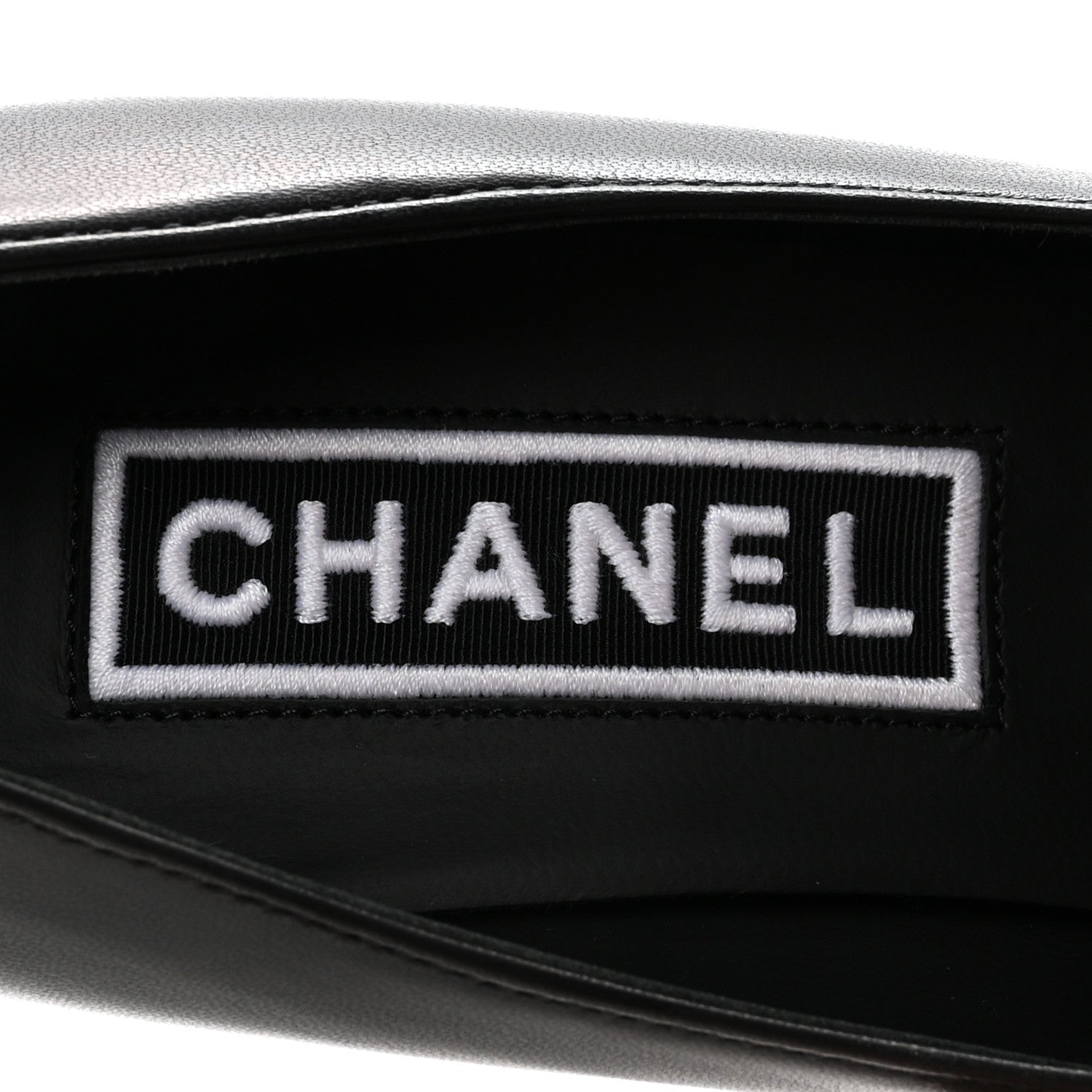 Lambskin Grosgrain Cap Toe CC Pumps 36.5 Black