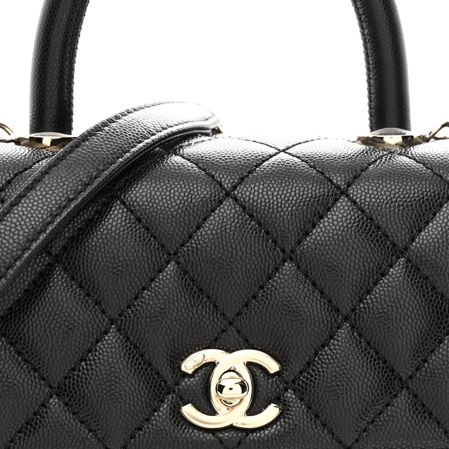 Chanel Caviar Quilted Mini Coco Handle Flap Black