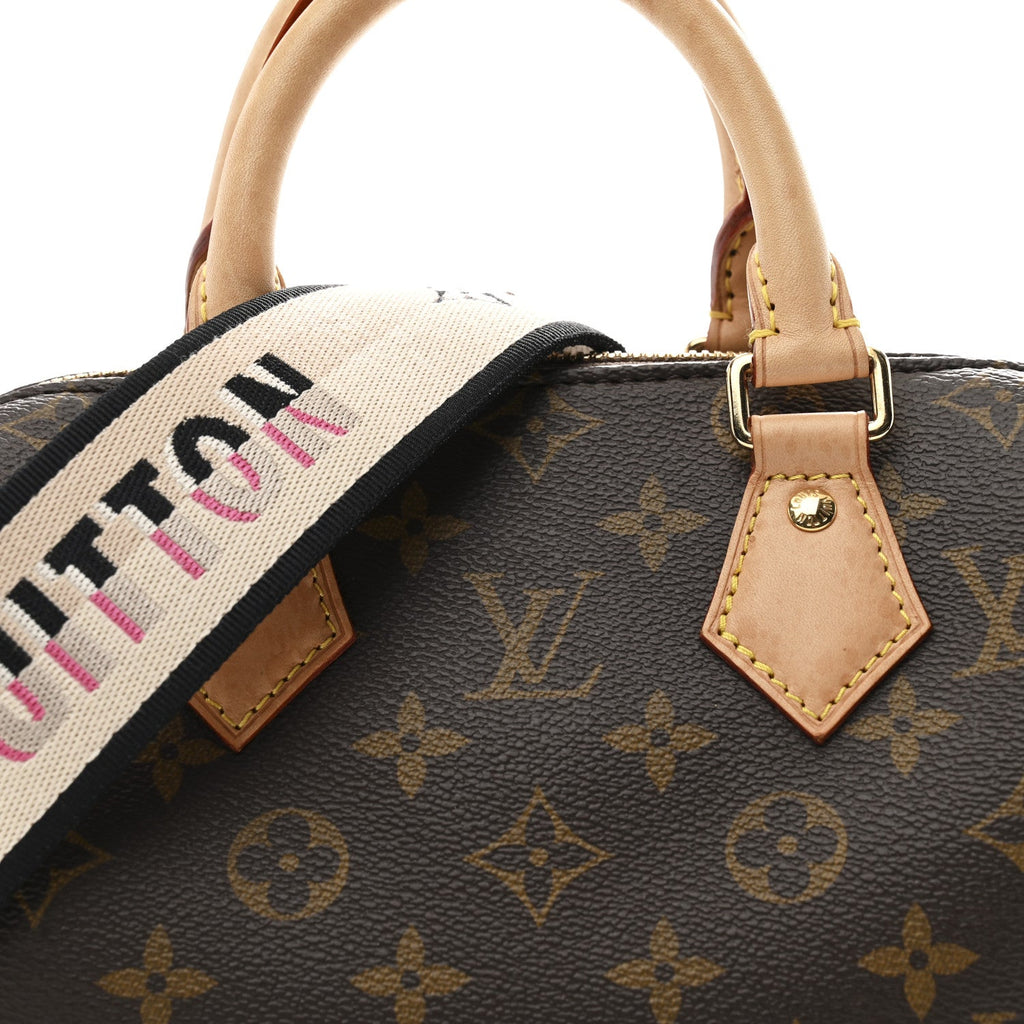 Louis Vuitton Monogram Speedy Bandouliere 20 Black