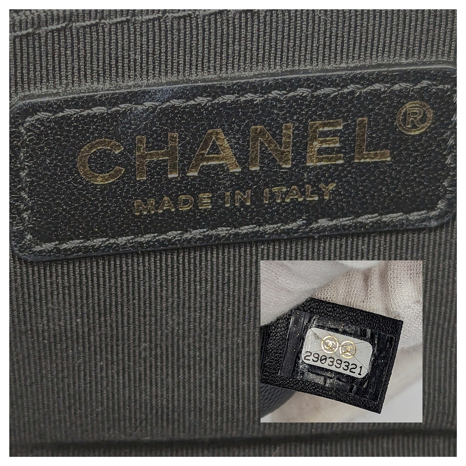 Chanel bag Black Caviar Quilted Small In & Out Camera Case
