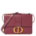Christian Dior Smooth Calfskin 30 Montaigne Flap Bag Burgundy