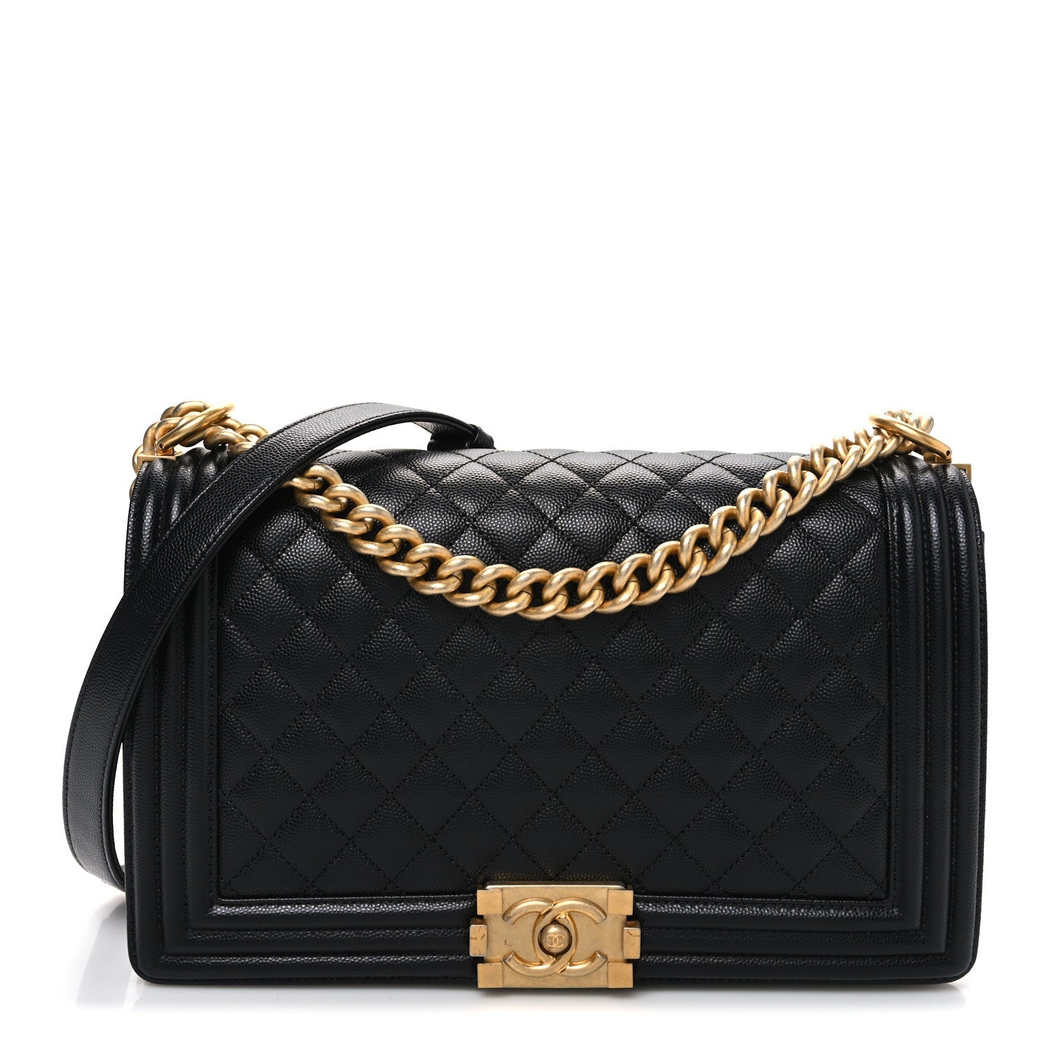 Chanel Caviar Quilted New Medium Boy Flap Black