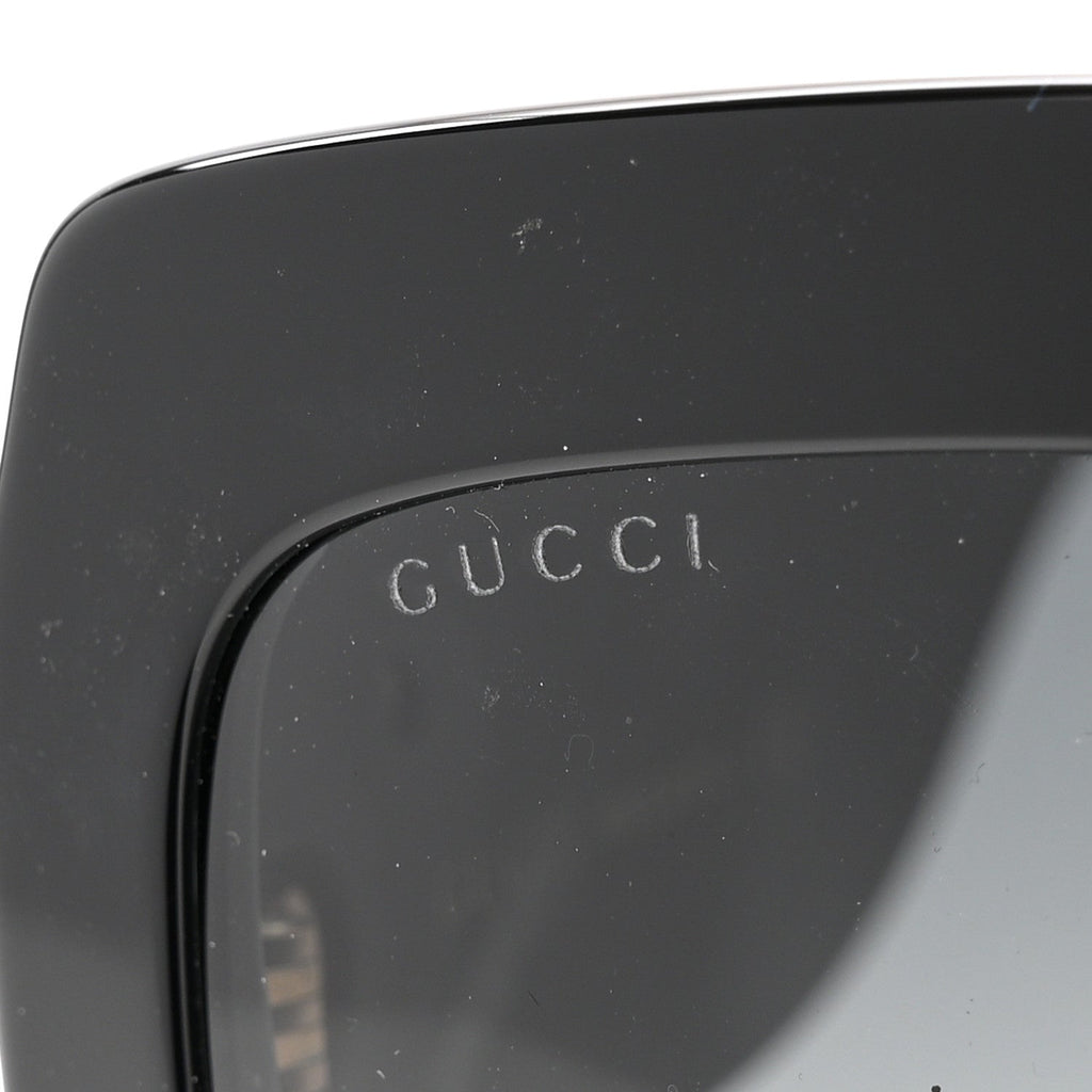 Gucci Square Frame GG0102S Sunglasses Glitter Black