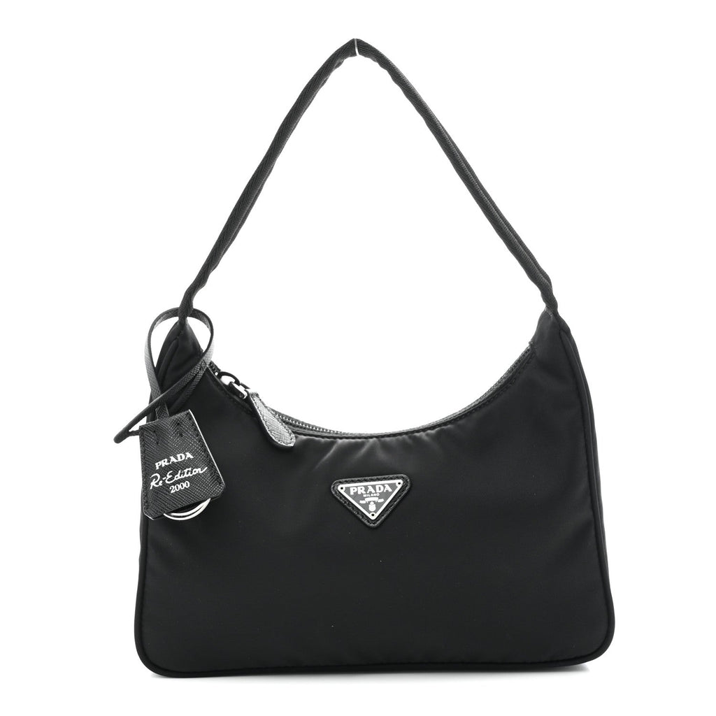 Prada Tessuto Nylon Mini Re-Edition 2000 Bag Black