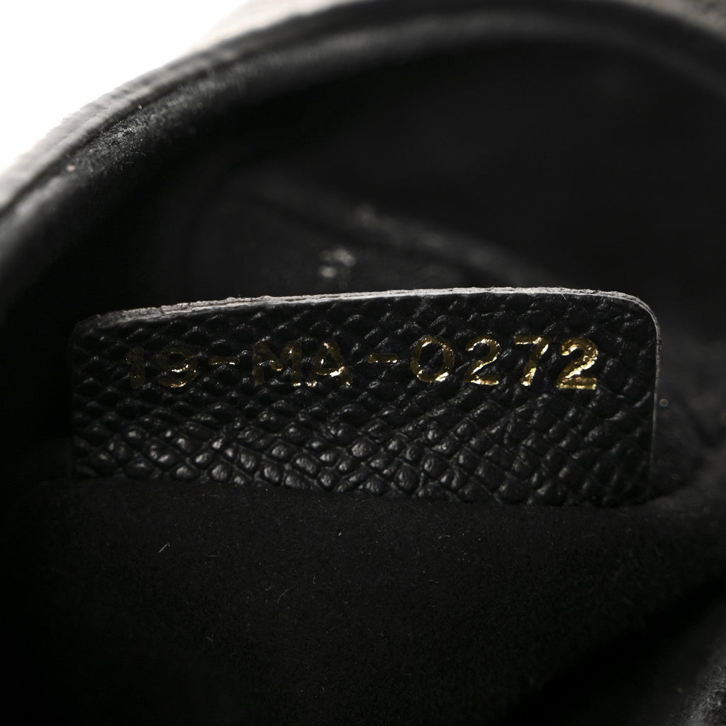 Christian Dior Grained Calfskin Mini Saddle Bag With Strap Black