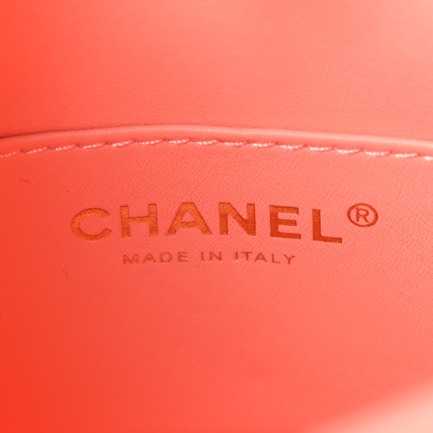 Chanel Lambskin Quilted Small Pearl Crush Hobo  Coral