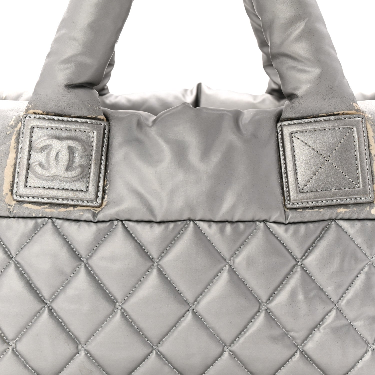 Chanel Nylon Coco Cocoon Zipped Tote Silver