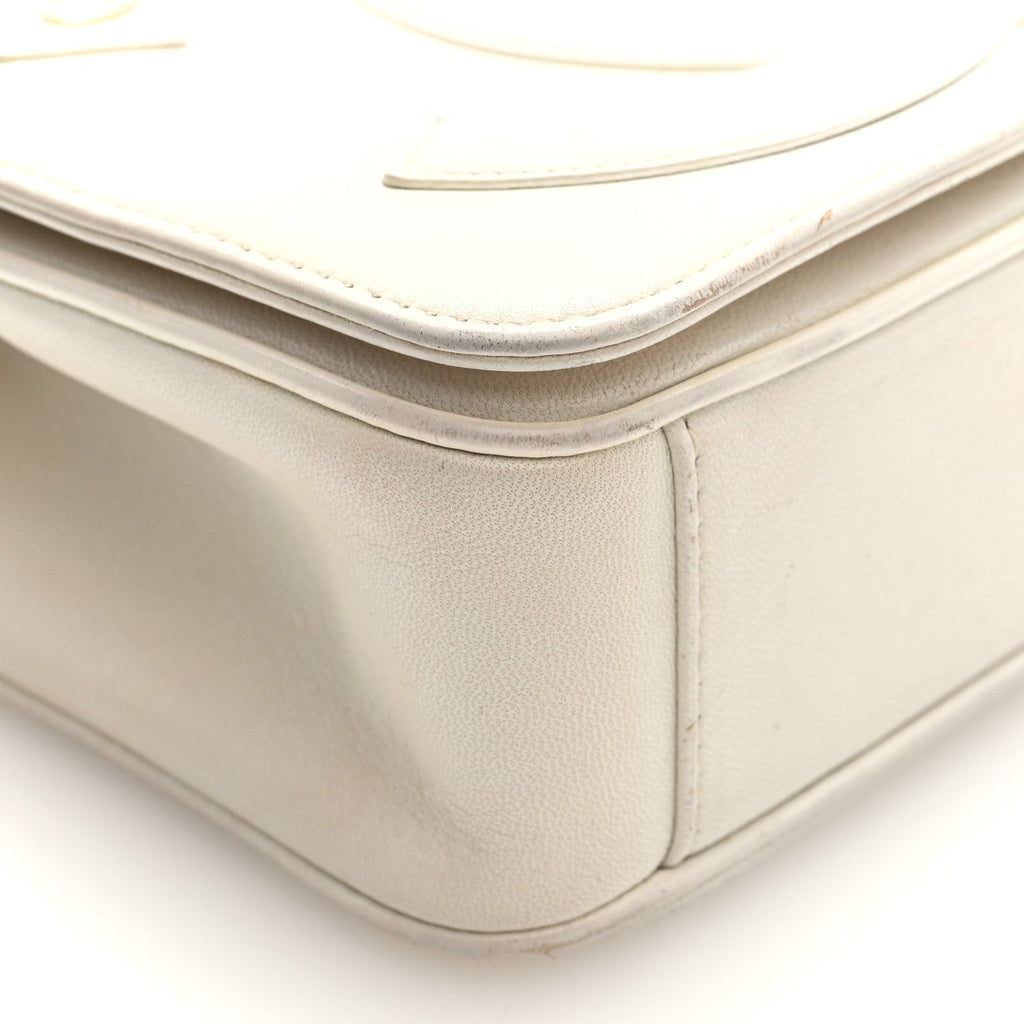 Chanel Lambskin CC Mania Flap Bag White