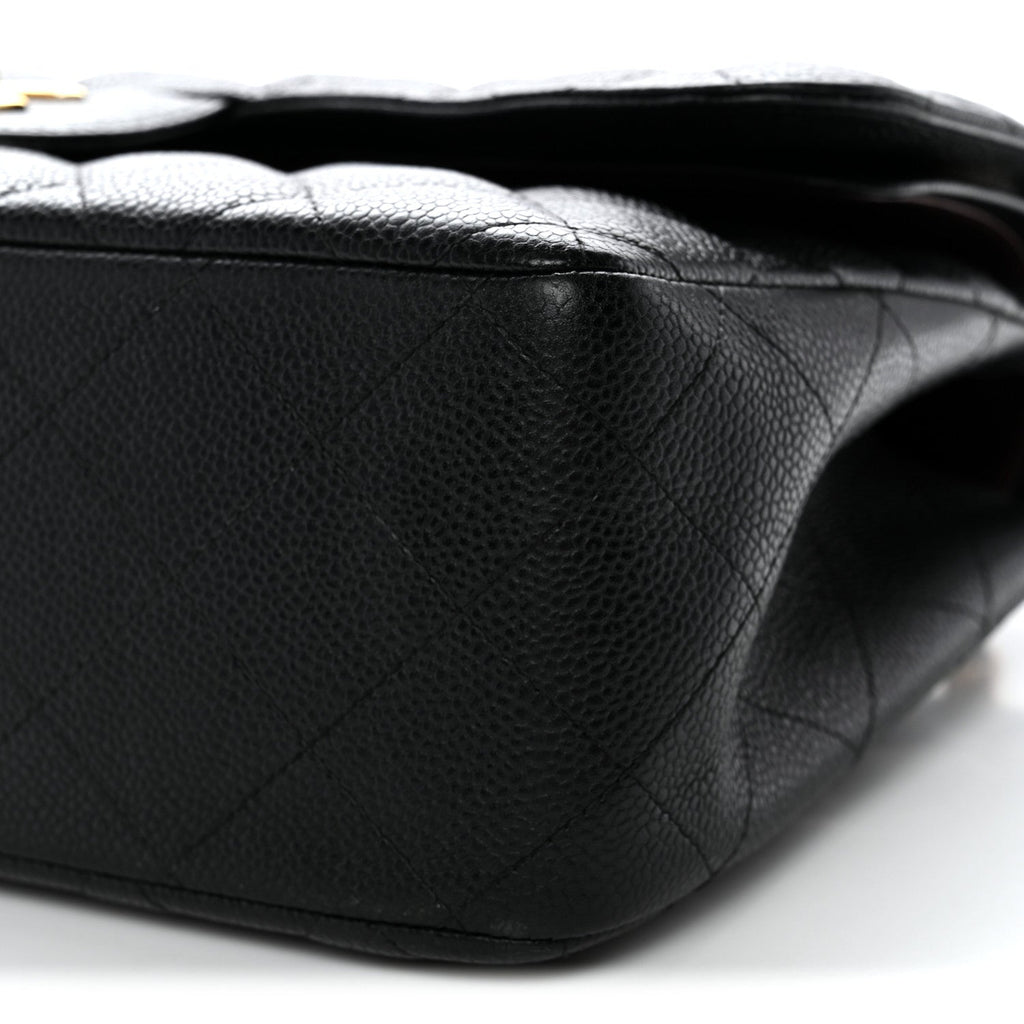 Chanel Caviar Quilted Jumbo Double Flap Black