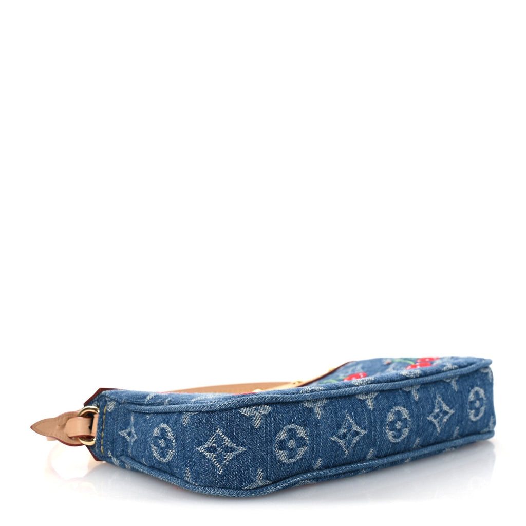 Louis Vuitton LV X TM Monogram Denim Cerises Pochette Accessories Blue