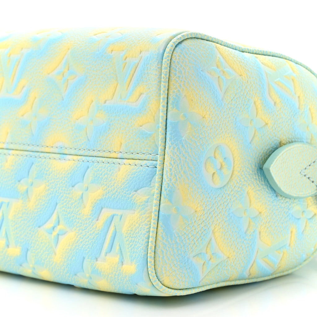 Louis Vuitton Empreinte Monogram Summer Stardust Speedy 20 Water Green