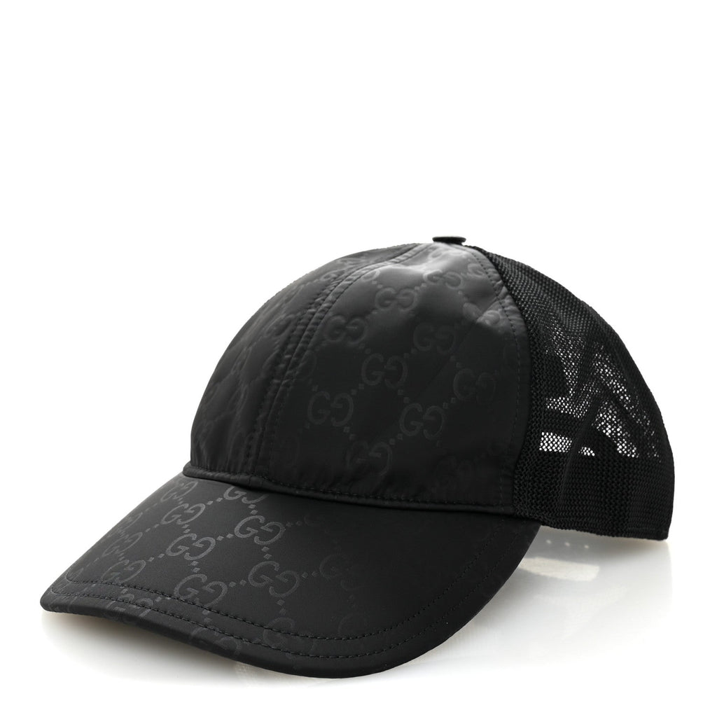 Gucci GG Supreme Monogram Baseball Hat S 57 Black