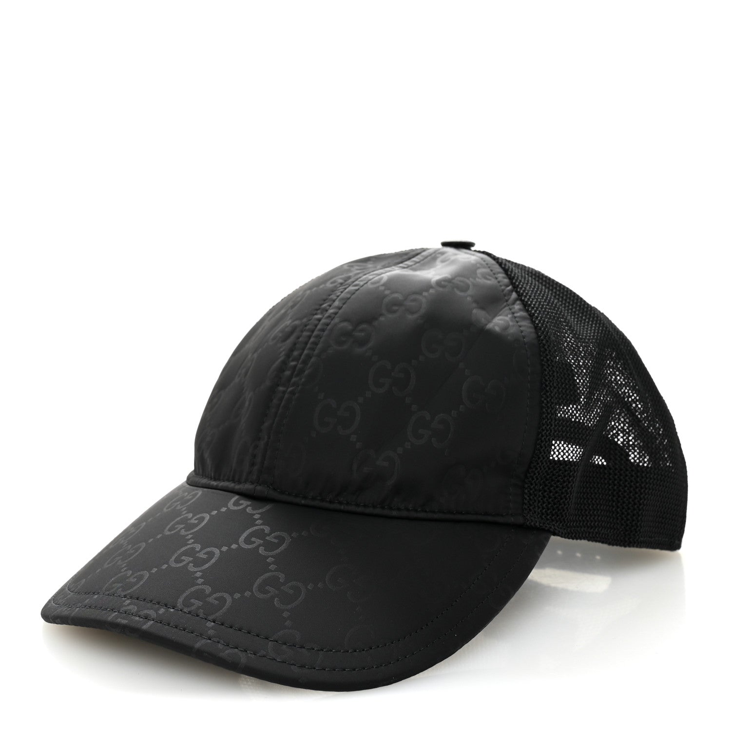 Gucci GG Supreme Monogram Baseball Hat S 57 Black