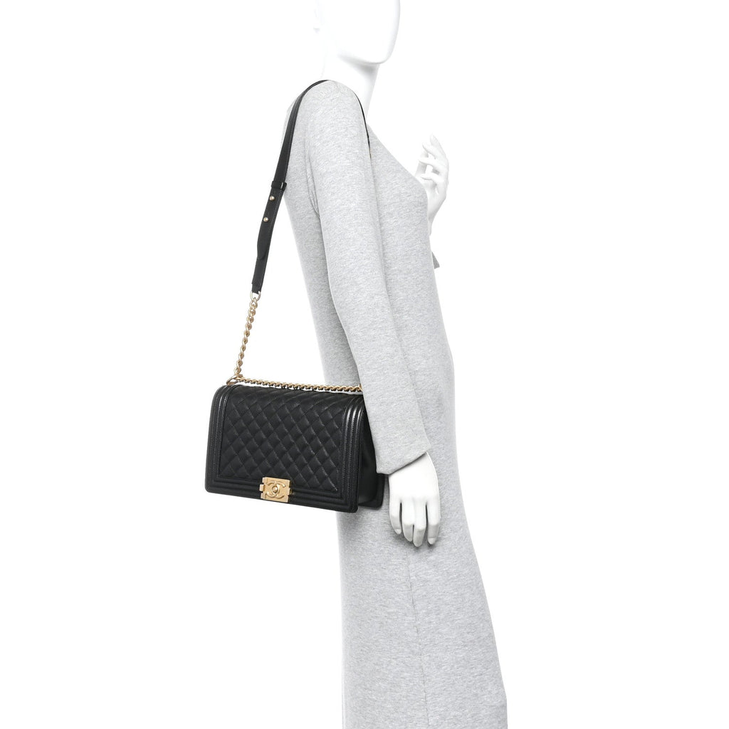 Chanel Caviar Quilted New Medium Boy Flap Black