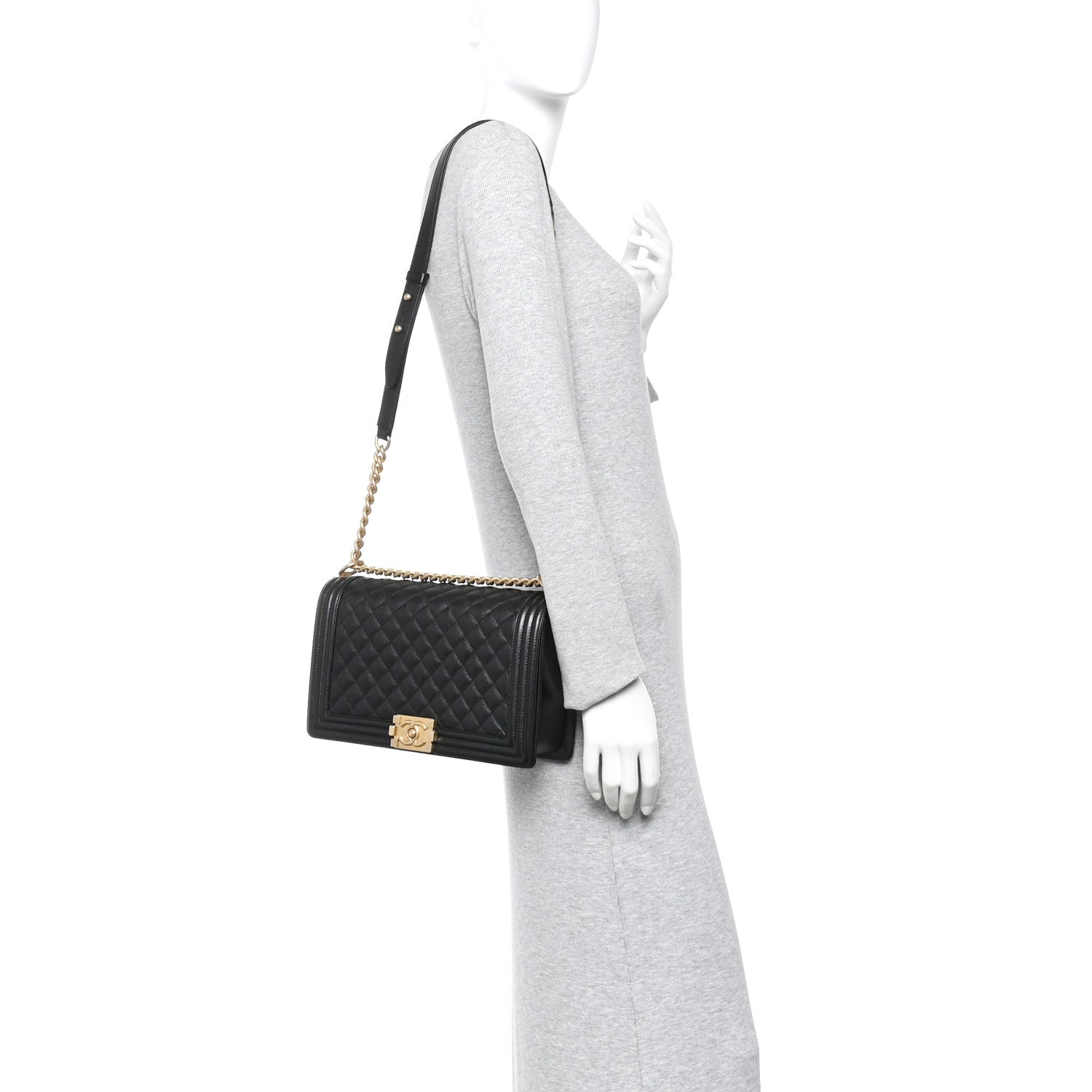 Chanel Caviar Quilted New Medium Boy Flap Black