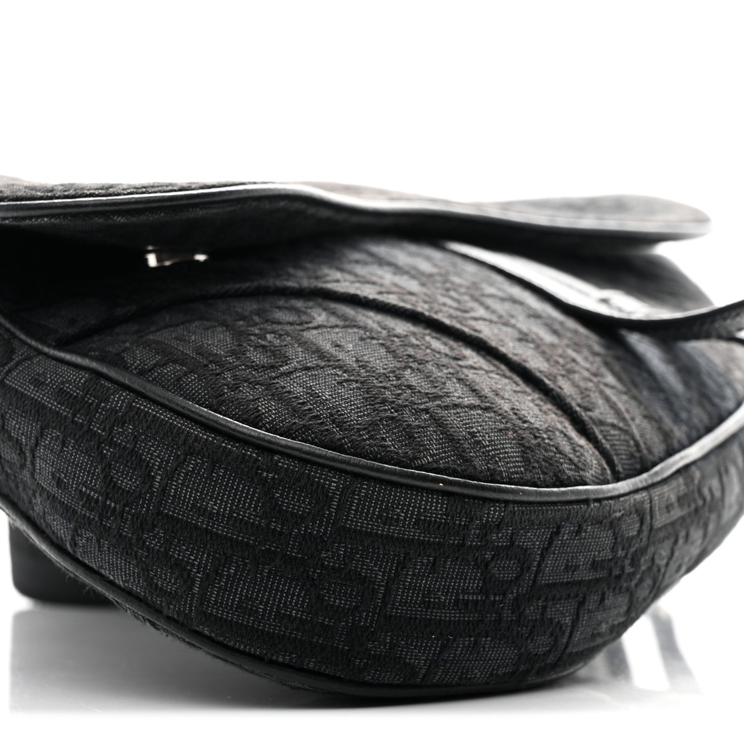 Christian Dior Oblique Mens Saddle Bag Black