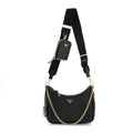 Prada Saffiano Lux Re-Edition 2005 Shoulder Bag Black