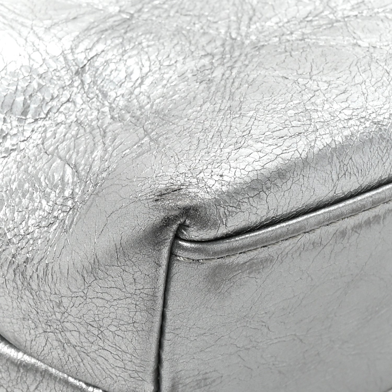 Chanel Calfskin Chain 20s Signe Tote Silver