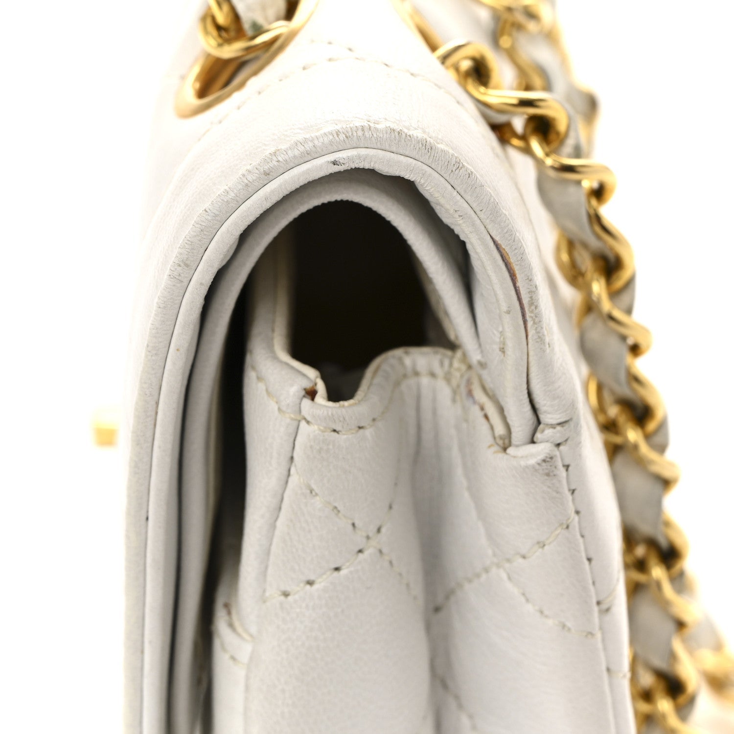 Chanel Lambskin Quilted Small Flap White